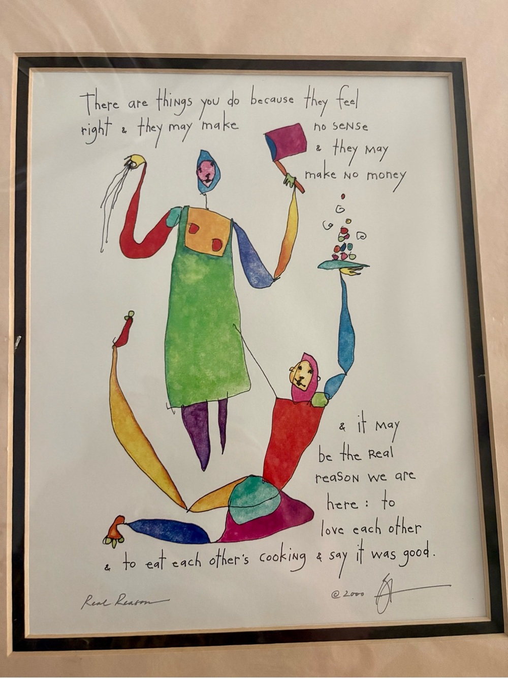 Real Reason by StoryPeople Brian Andreas Colorful Whimsical Art Print